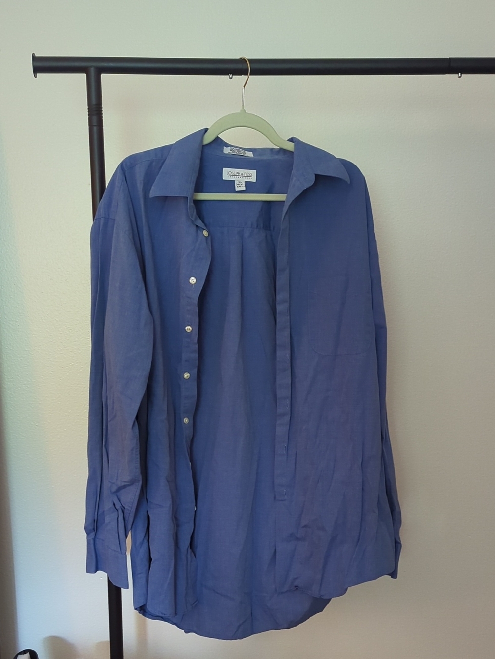 Joseph & Feiss Men's Blue Long-Sleeve Dress Shirt